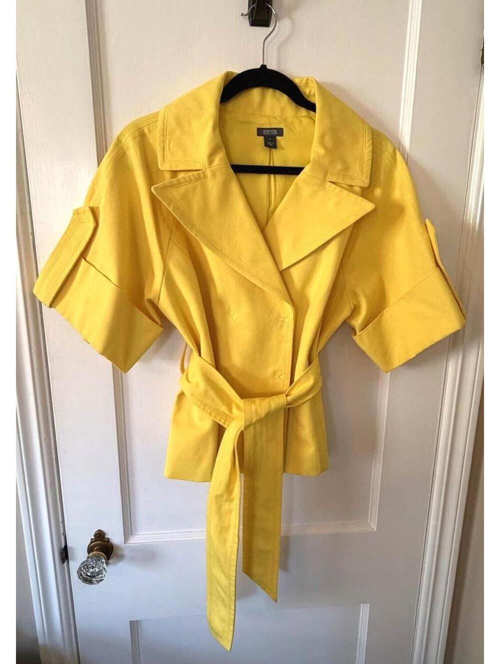 Kenneth Cole Reaction Yellow Belted Jacket